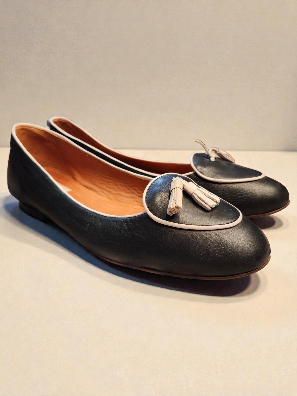 Vintage Lanvin Tassel Loafers, Women's Sz 10